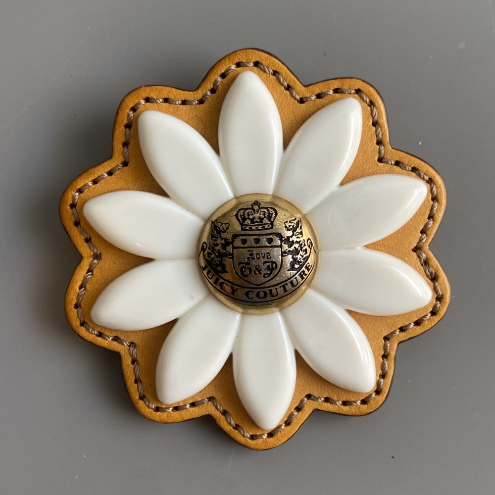 Juicy Couture Strawberry Fields Leather Brooch Pin For Bag (AS IS)
